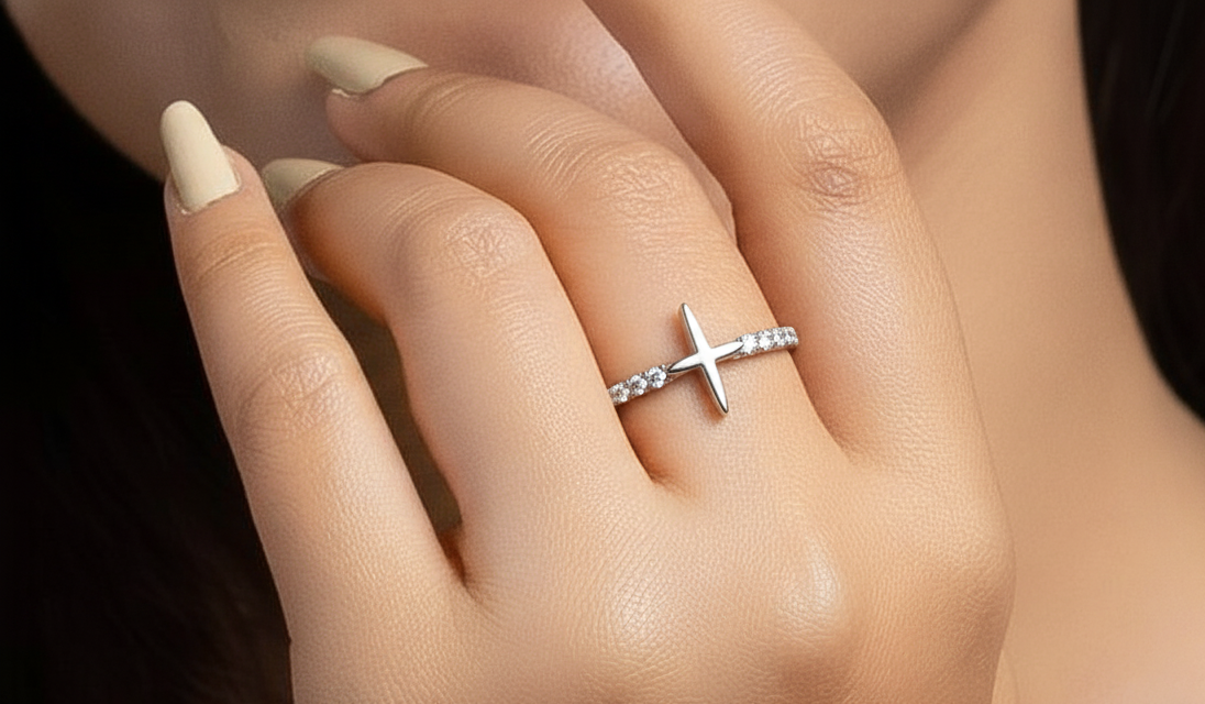 Delicate Crystal Ring Women