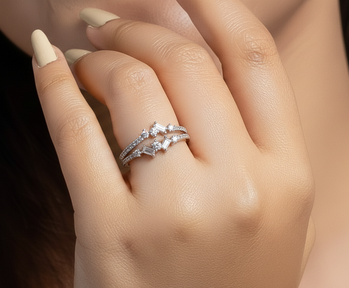 Star Pattern Ring for Girls