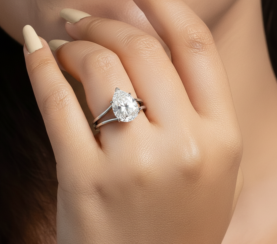 Pear Diamond Ring