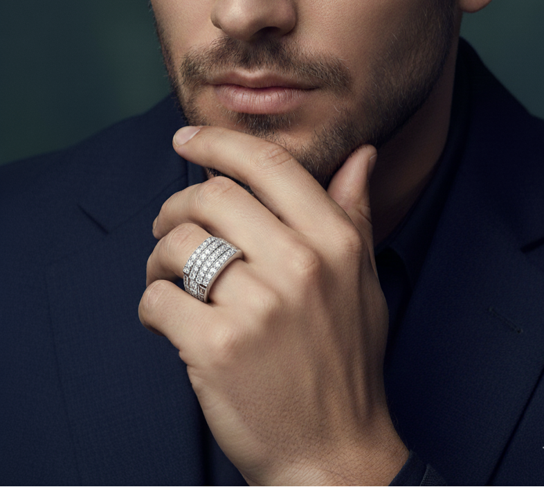 Bold Silver Ring for Men