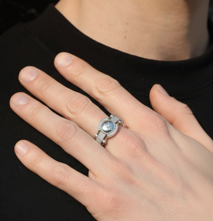 Minimalist Silver Band Ring for Men