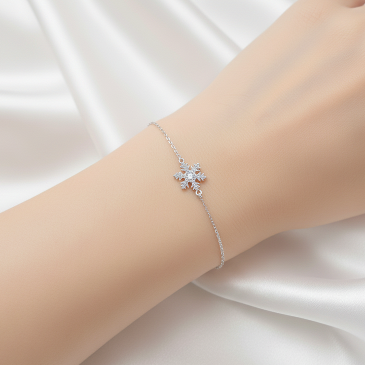 Snow Flake Silver Bracelet