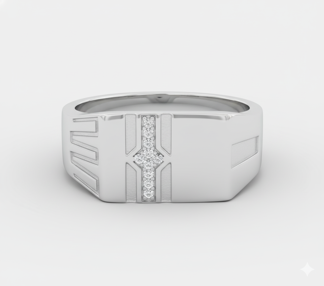 Silver Statement Ring for Men