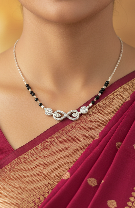 Skin Friendly Silver Mangalsutra