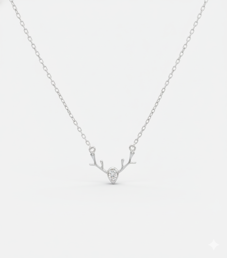 Minimal Lightweight 925 Silver Chain with Pendant