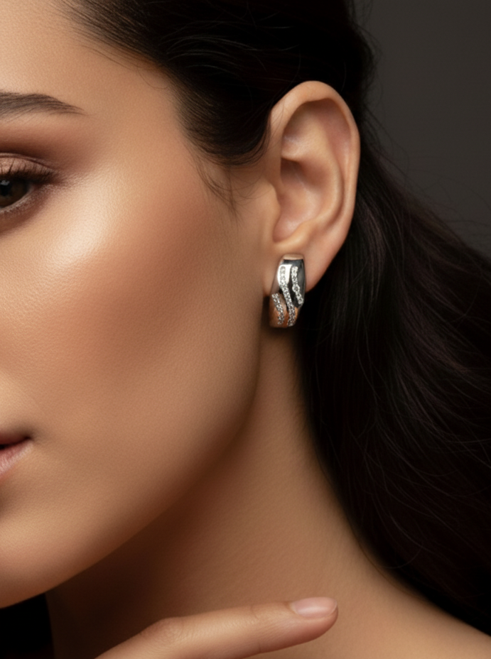 Lightweight CZ Stud Earrings