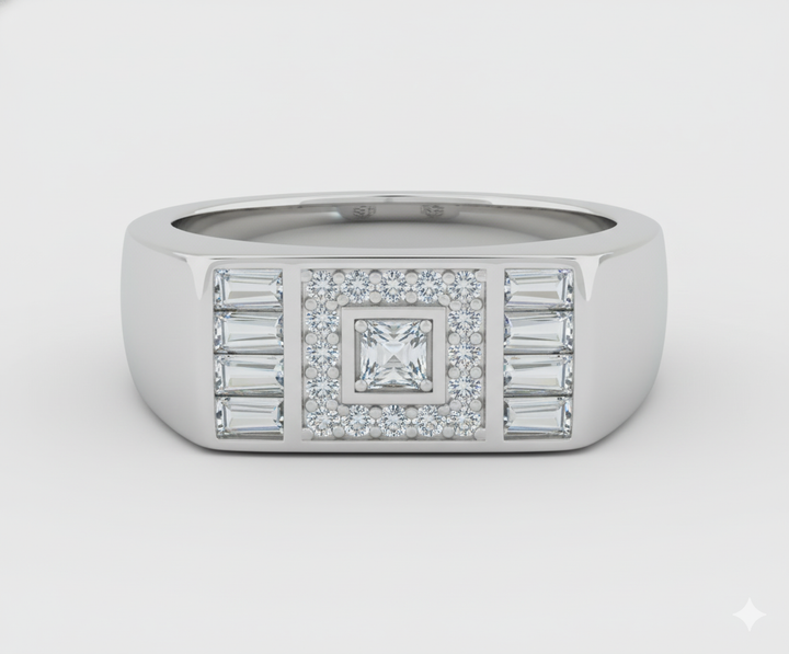 Silver Band for Groom