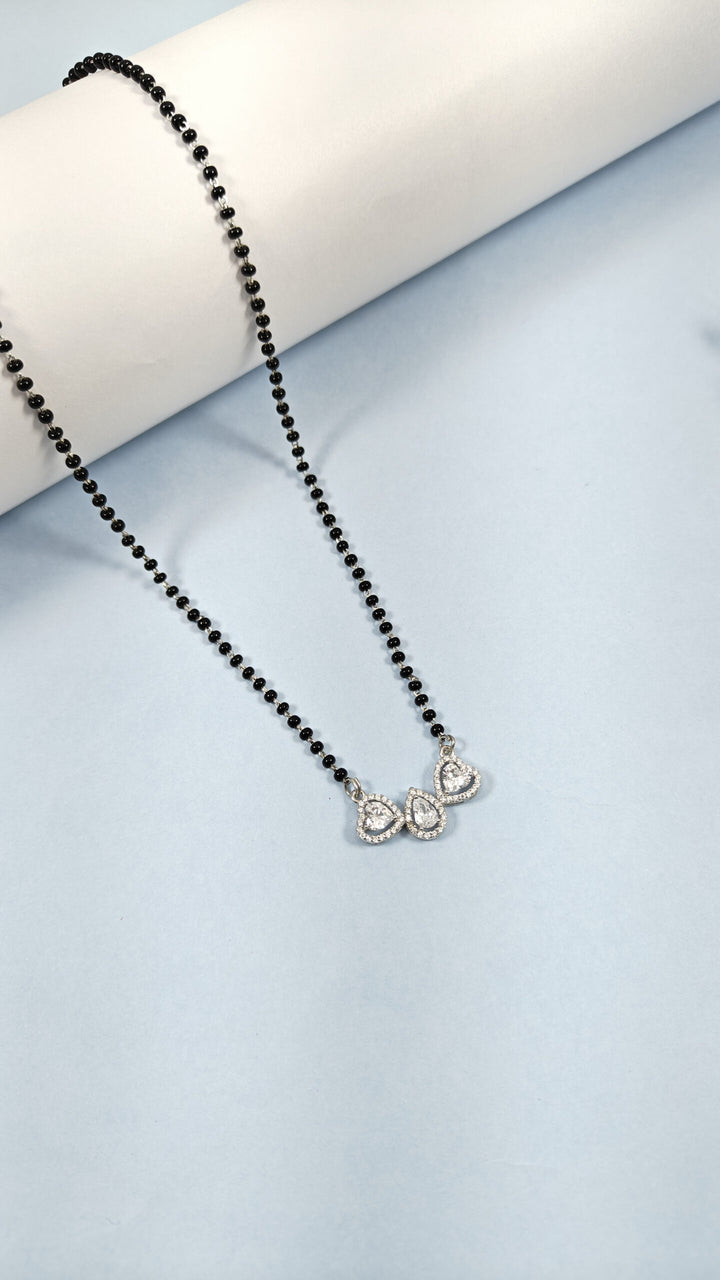 HEART-PEAR TRIO DIAMOND MANGALSUTRA