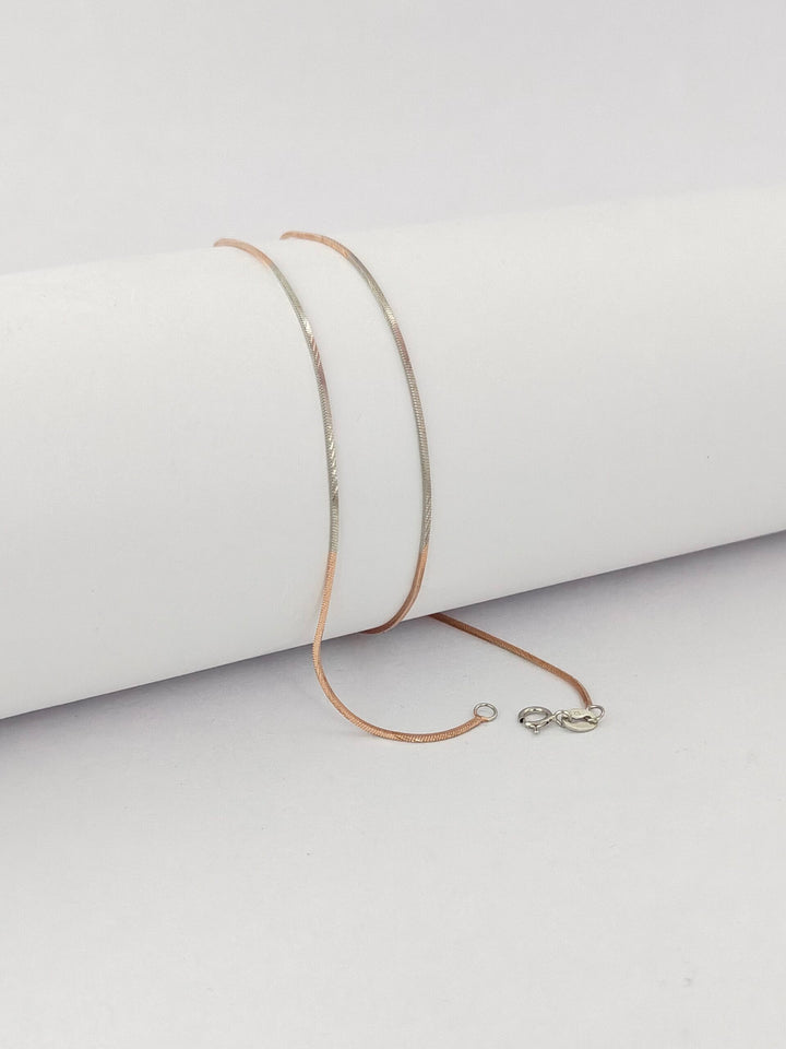 Enamel Dual Ton Silver Chain