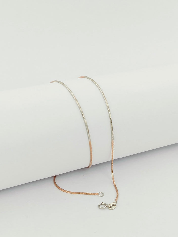 Simple Dual Ton Silver Chain