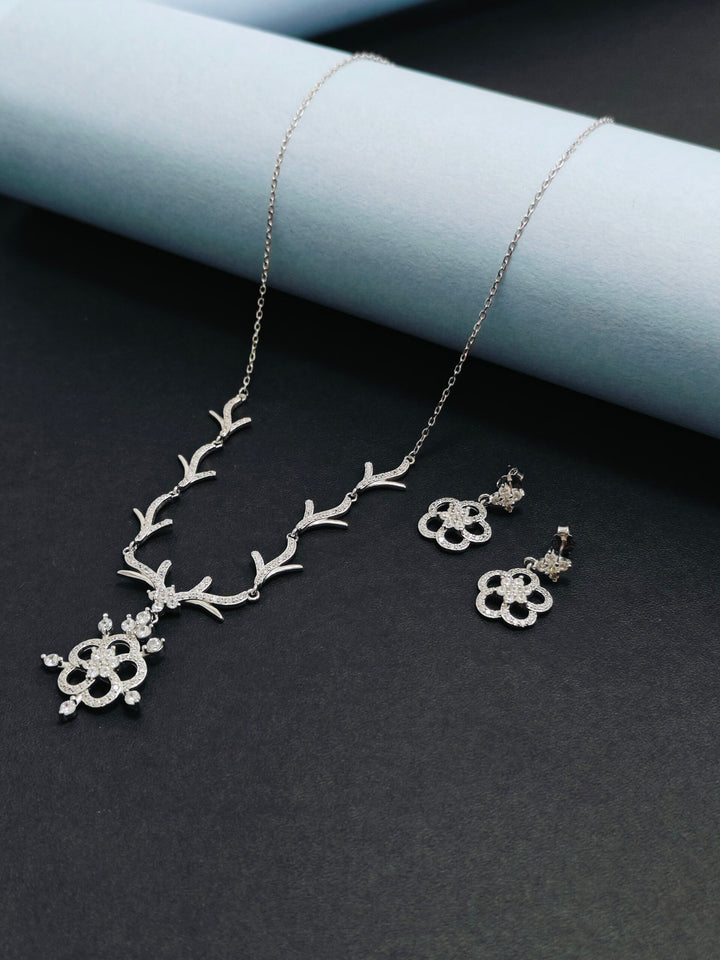 Floral Antler Inspired Pendant Set