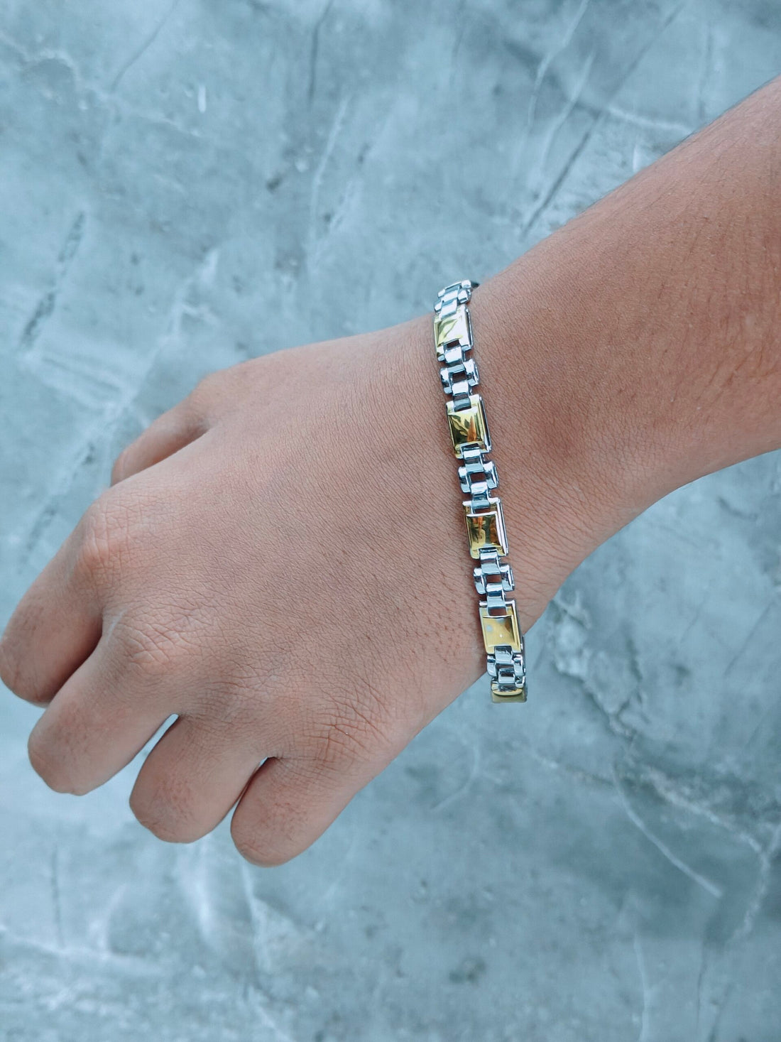 Stainless Steel Two-Tone Bracelet