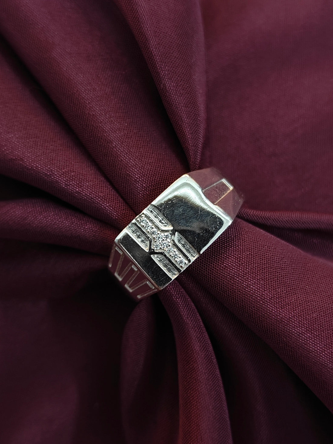 Silver Statement Ring for Men