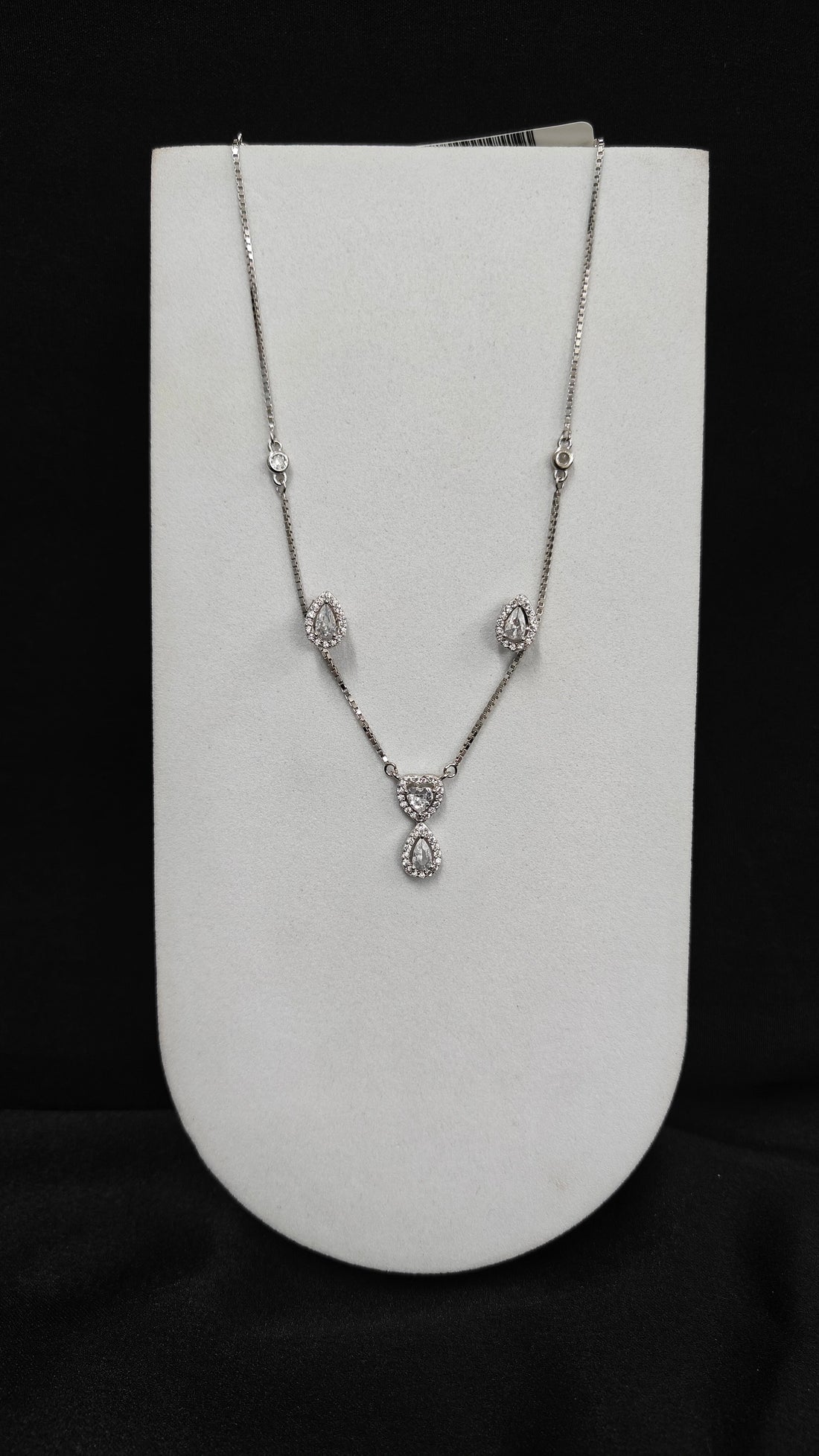 Luxury Cubic Zirconia Pendant and Earring Set in 925 Silver
