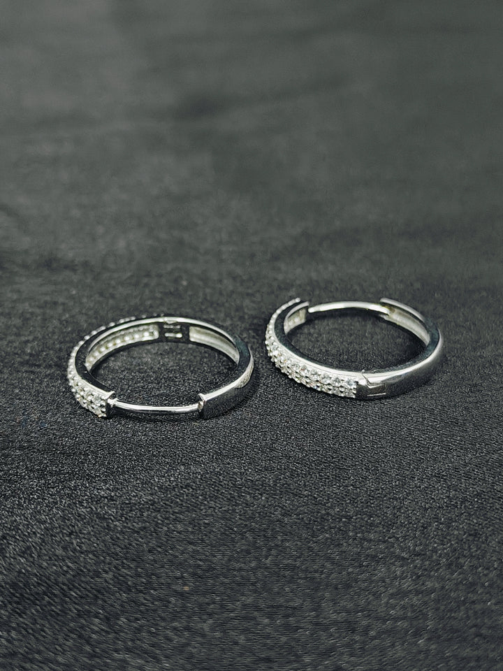 Plain Sterling Silver Bali Earrings
