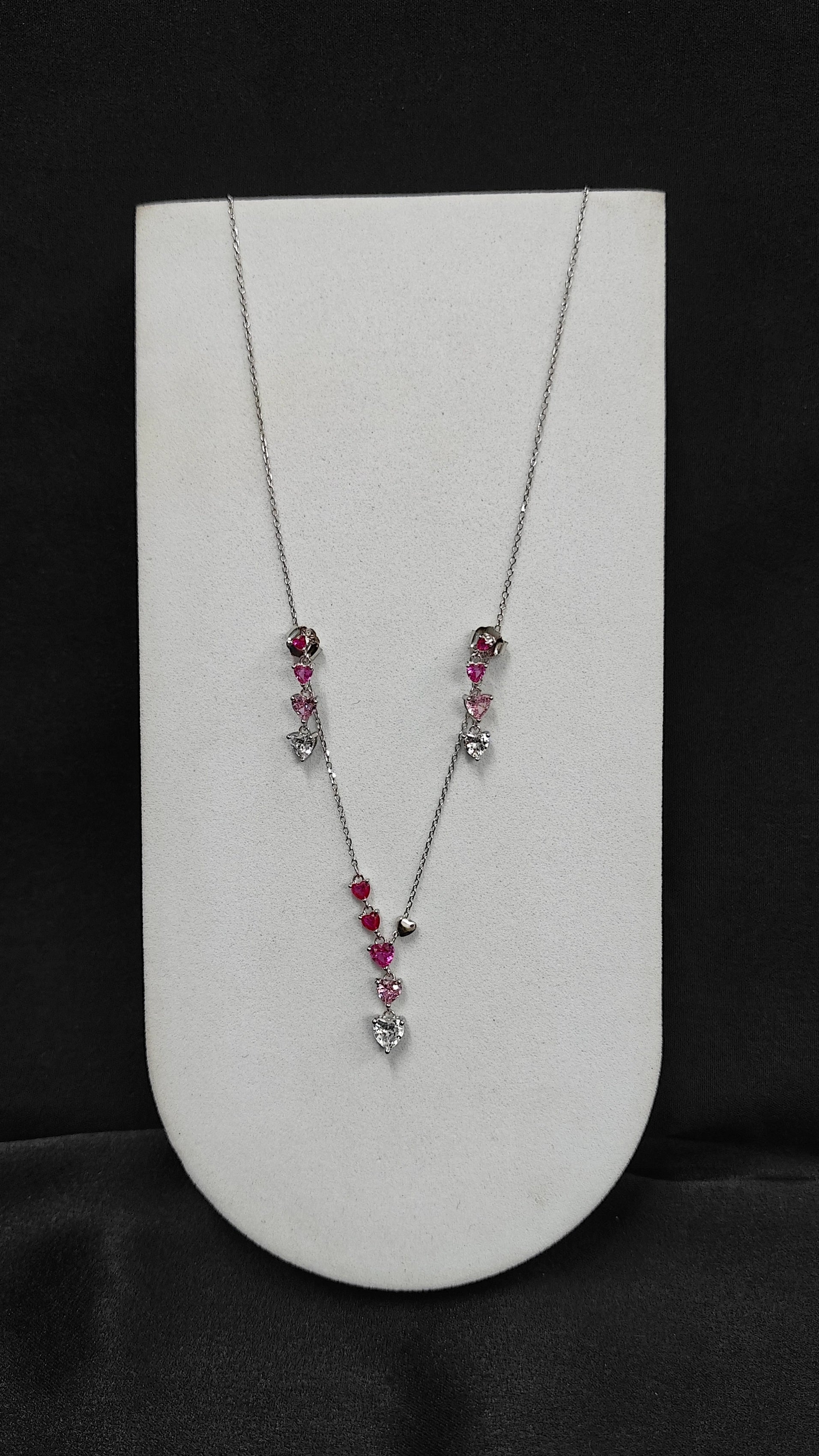 Classic Silver Chain Pendant and Earring Set for Modern Women