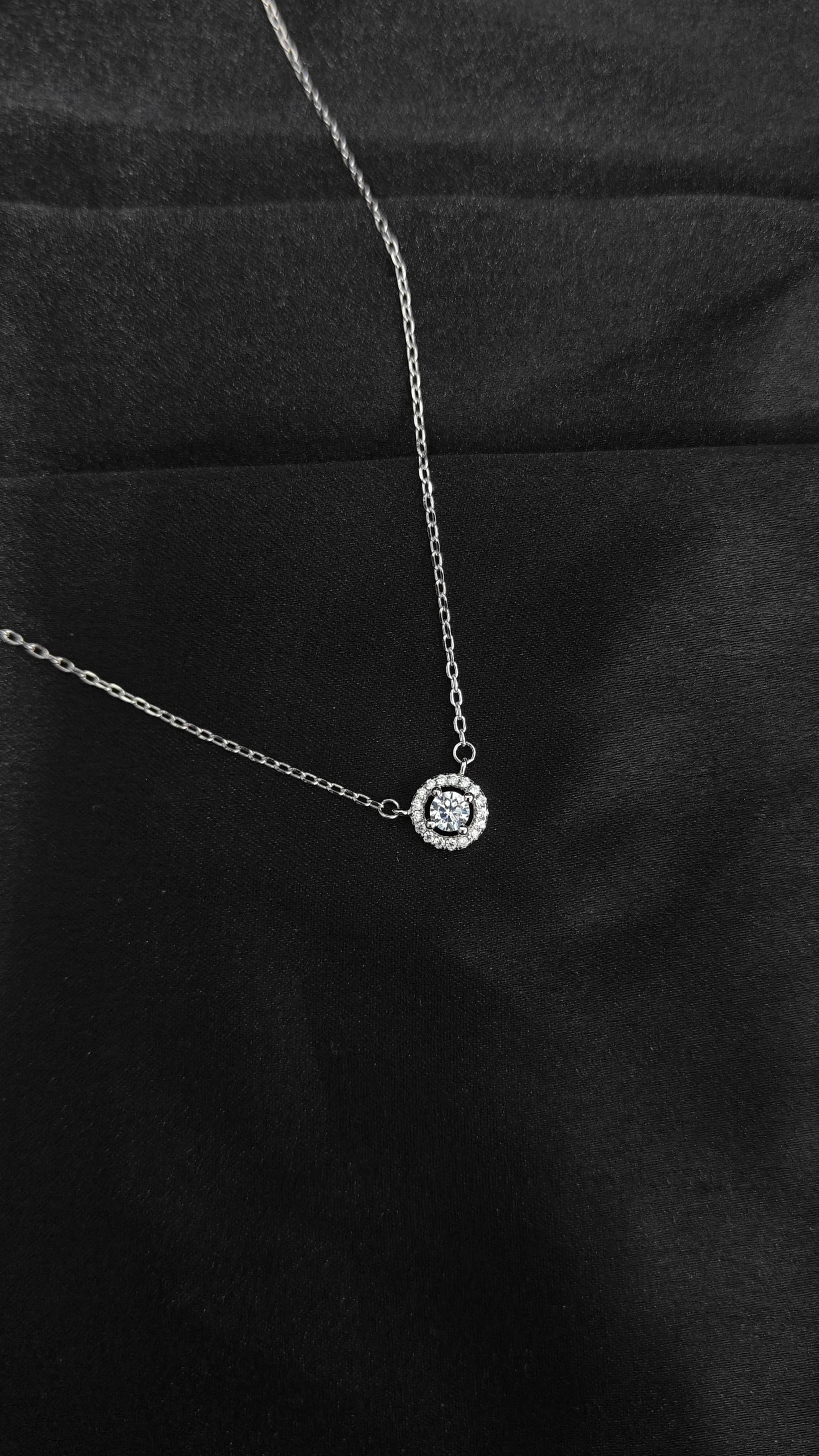 Unique Silver Pendant Chain and Earrings