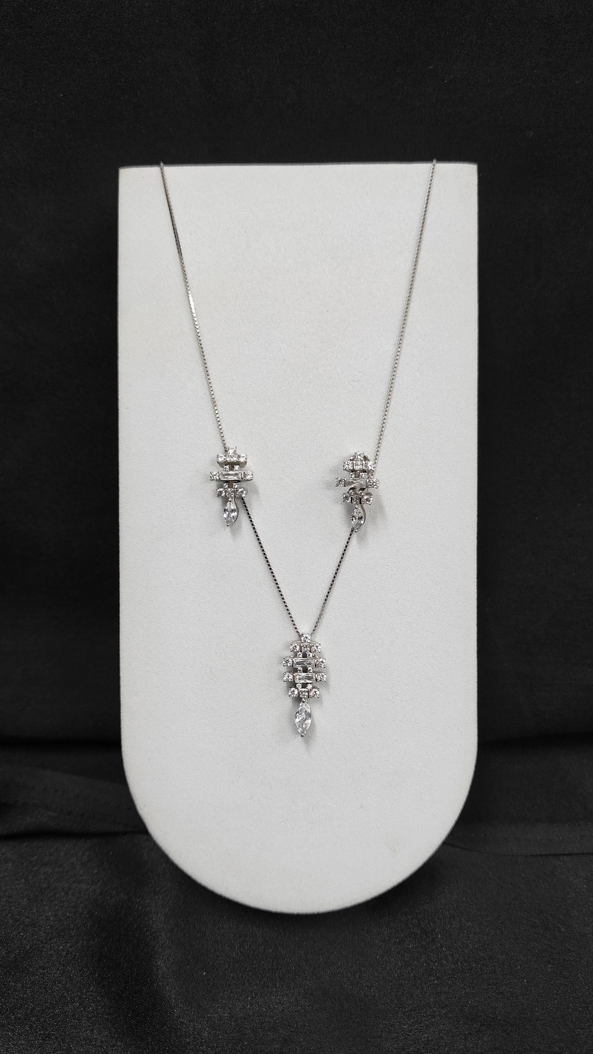 Luxury Zircon Pendant and Earring Set