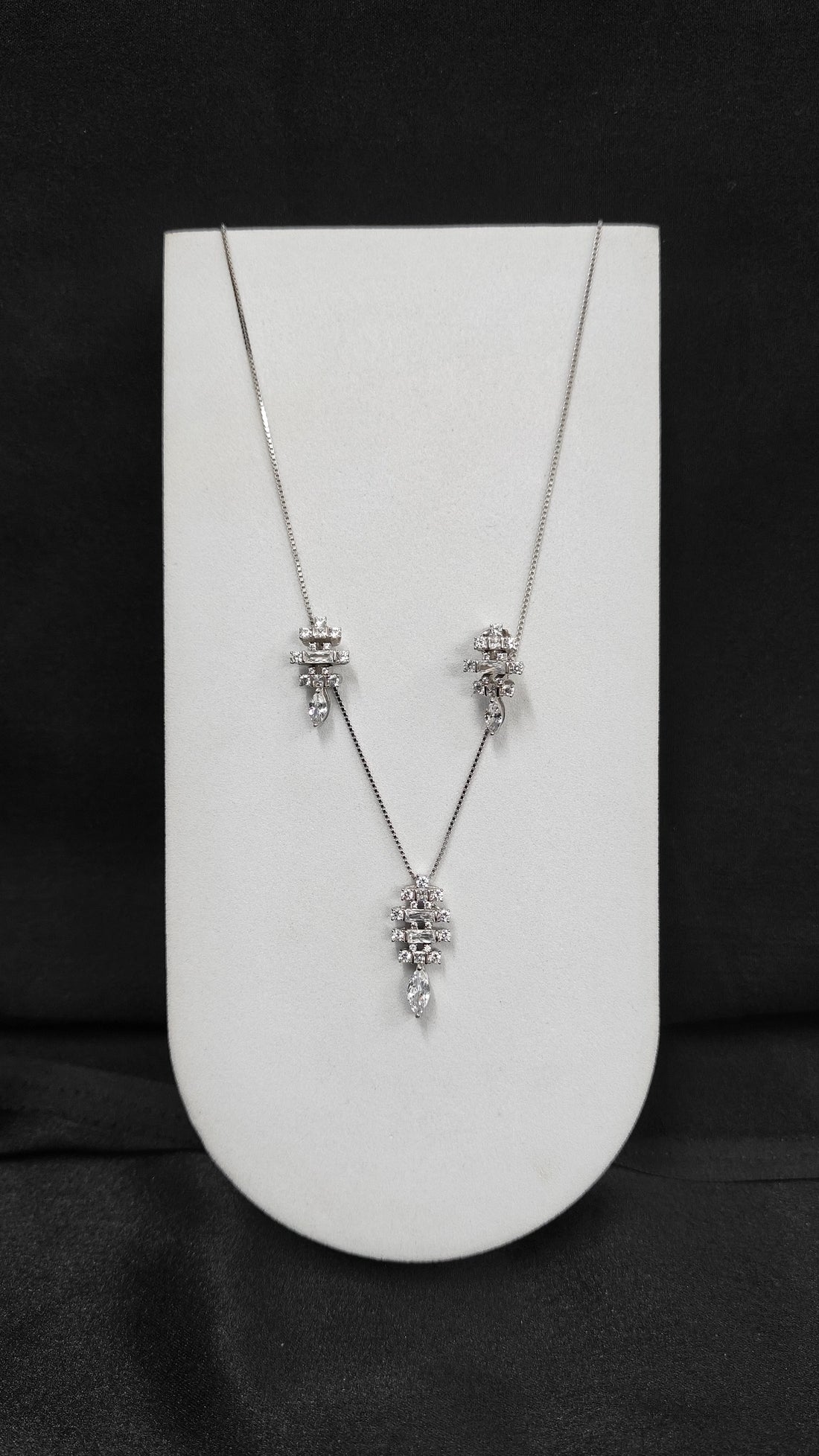 Luxury Zircon Pendant and Earring Set