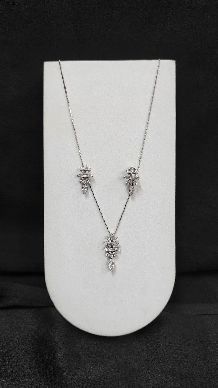 Luxury Zircon Pendant and Earring Set