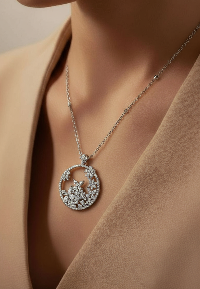 Oval Marquise Diamond Pendant