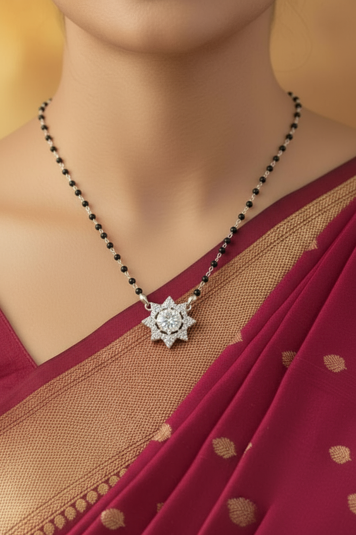 Silver Mangalsutra with Pendant