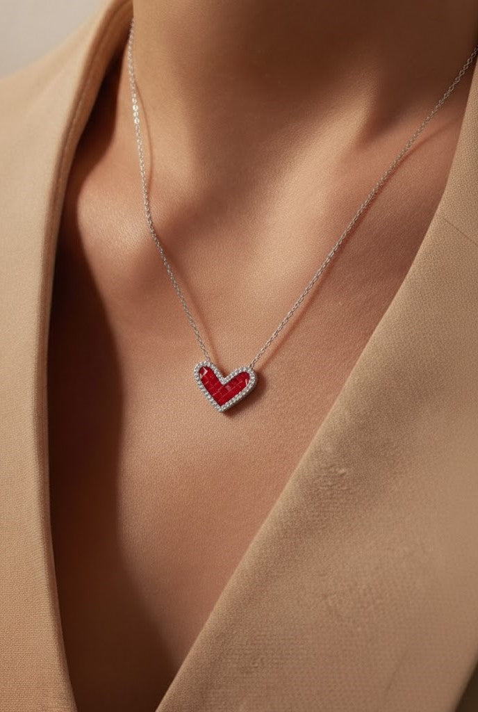 Women’s 925 Silver Simple Pendant with Chain